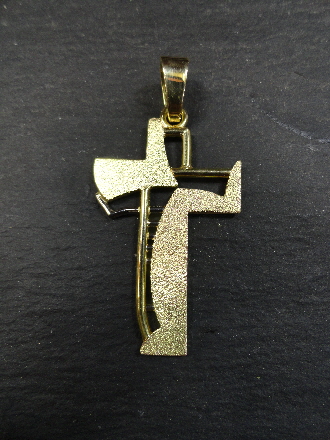Kreuz aus Altgold n